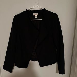 Loft Black Woven Blazer - 6P